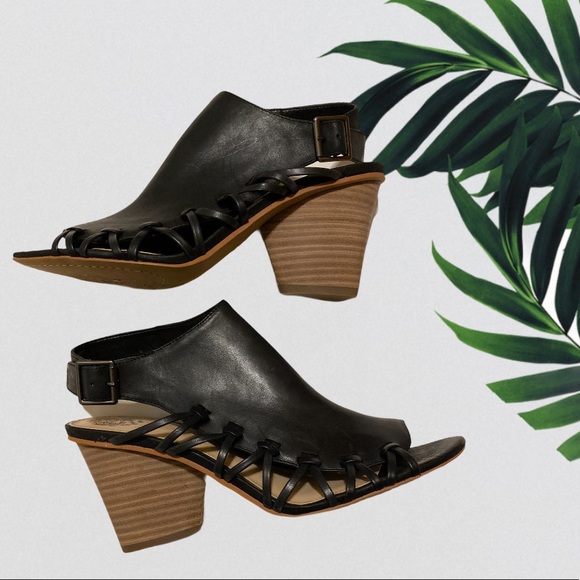 Vince Camuto Leather Slingback Block Heels - Picture 2 of 6